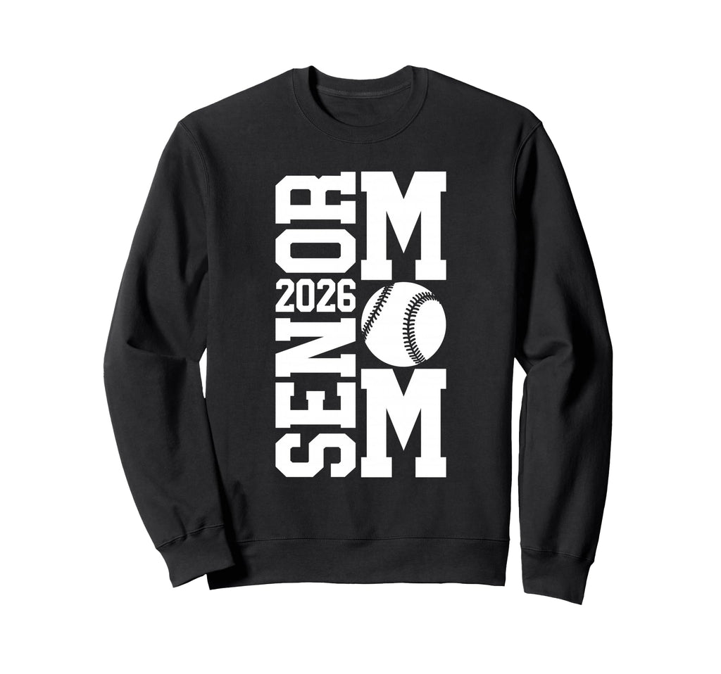 Baseball Senior Mom Class 2026 Sweatshirt - Custom Art Print Men Women - T-Shirt, Sweatshirt, Hoodie