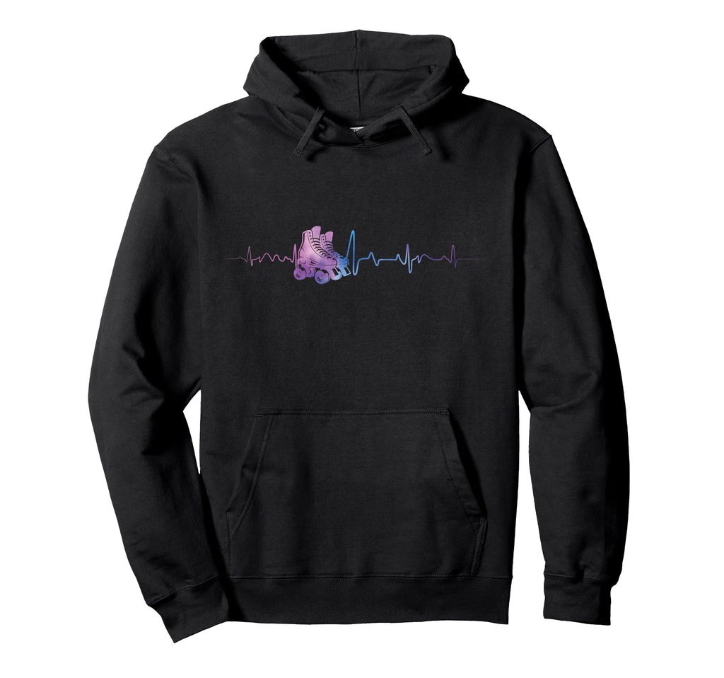 Roller Skating Skate Heartbeat Hoodie - Graphic Print for Adults - T-Shirt, Sweatshirt, Hoodie