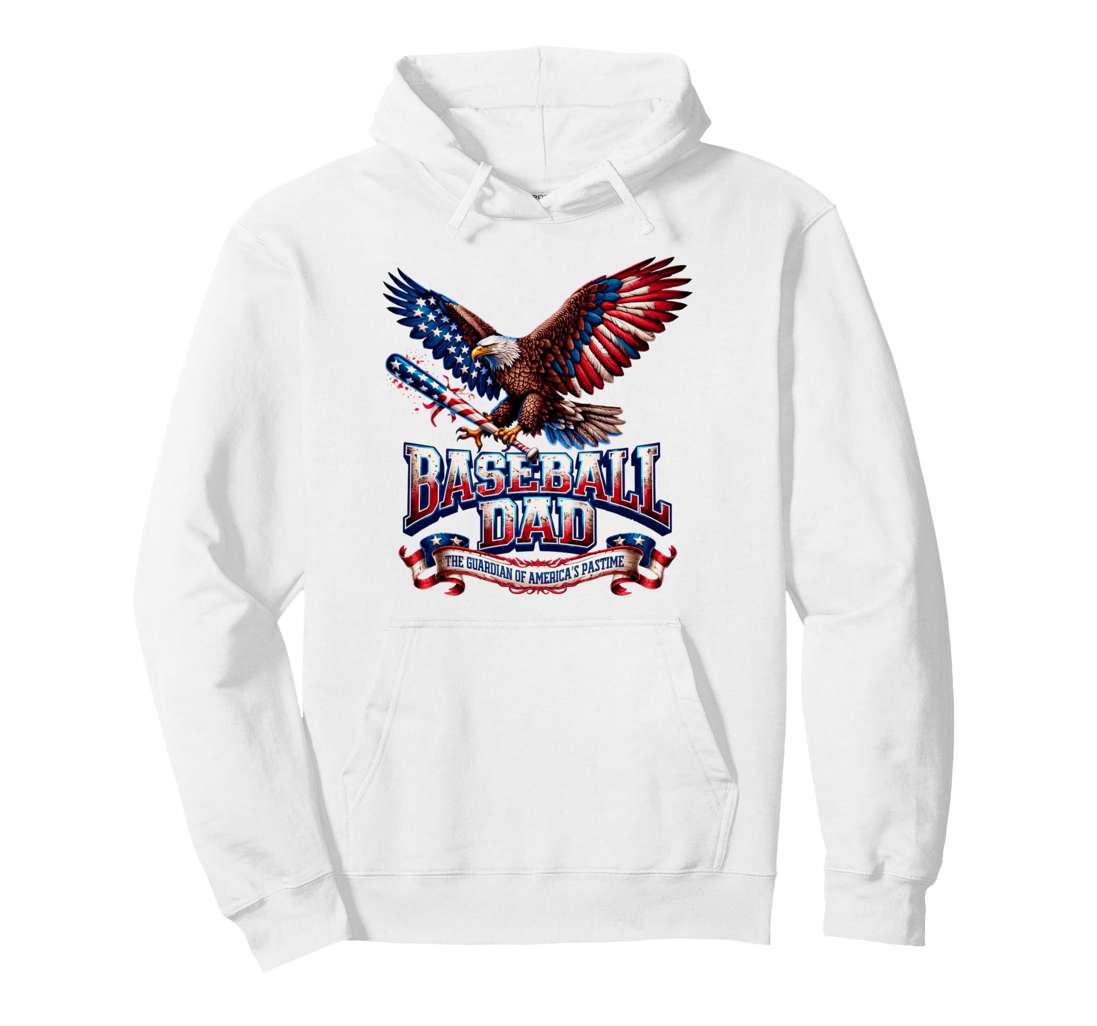 American Dad Proud Baseball Patriotic Hoodie - Fun Novelty Design Unisex - T-Shirt, Sweatshirt, Hoodie