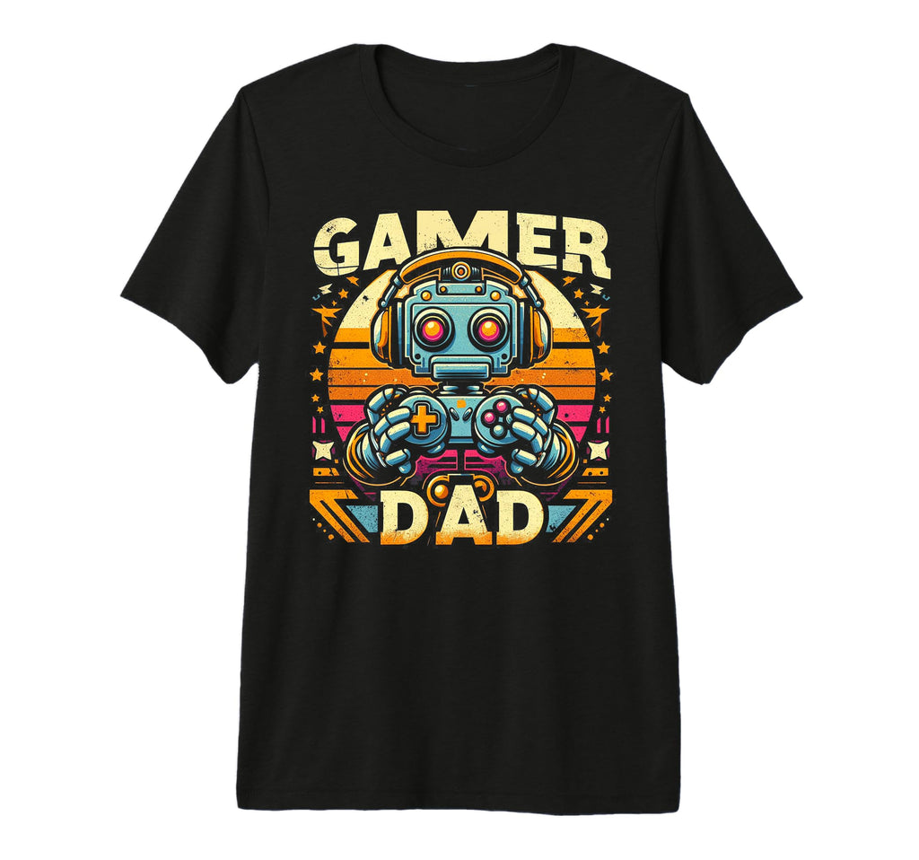 Gamer Dad Game Controller Gaming Video T-Shirt - Custom Art Print Unisex - T-Shirt, Sweatshirt, Hoodie