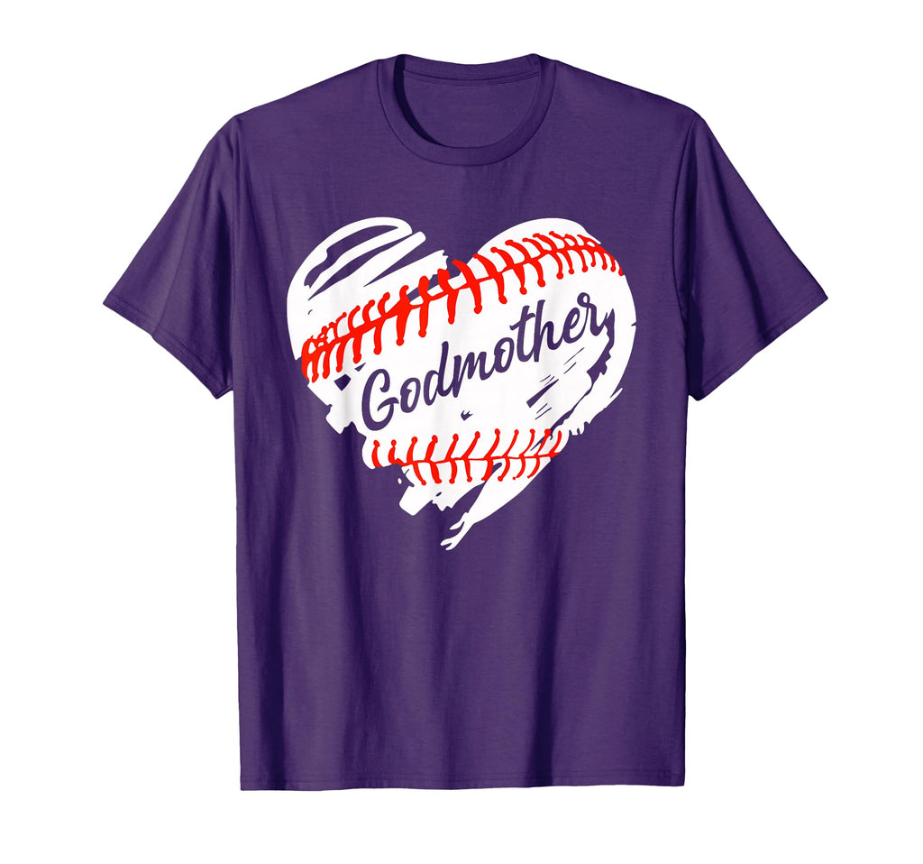 Baseball Heart Baseball Godmother Softball T-Shirt - Unique Graphic Unisex - T-Shirt, Sweatshirt, Hoodie