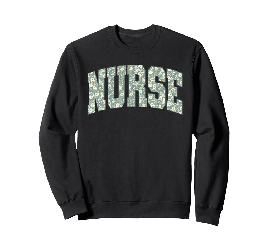 Boho Floral Nurse Flower Healthcare Sweatshirt - Fun Novelty Design Unisex - T-Shirt, Sweatshirt, Hoodie