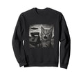 Shocked Cat Ufo Sighting Camera Sweatshirt - Minimalist Print Unisex - T-Shirt, Sweatshirt, Hoodie