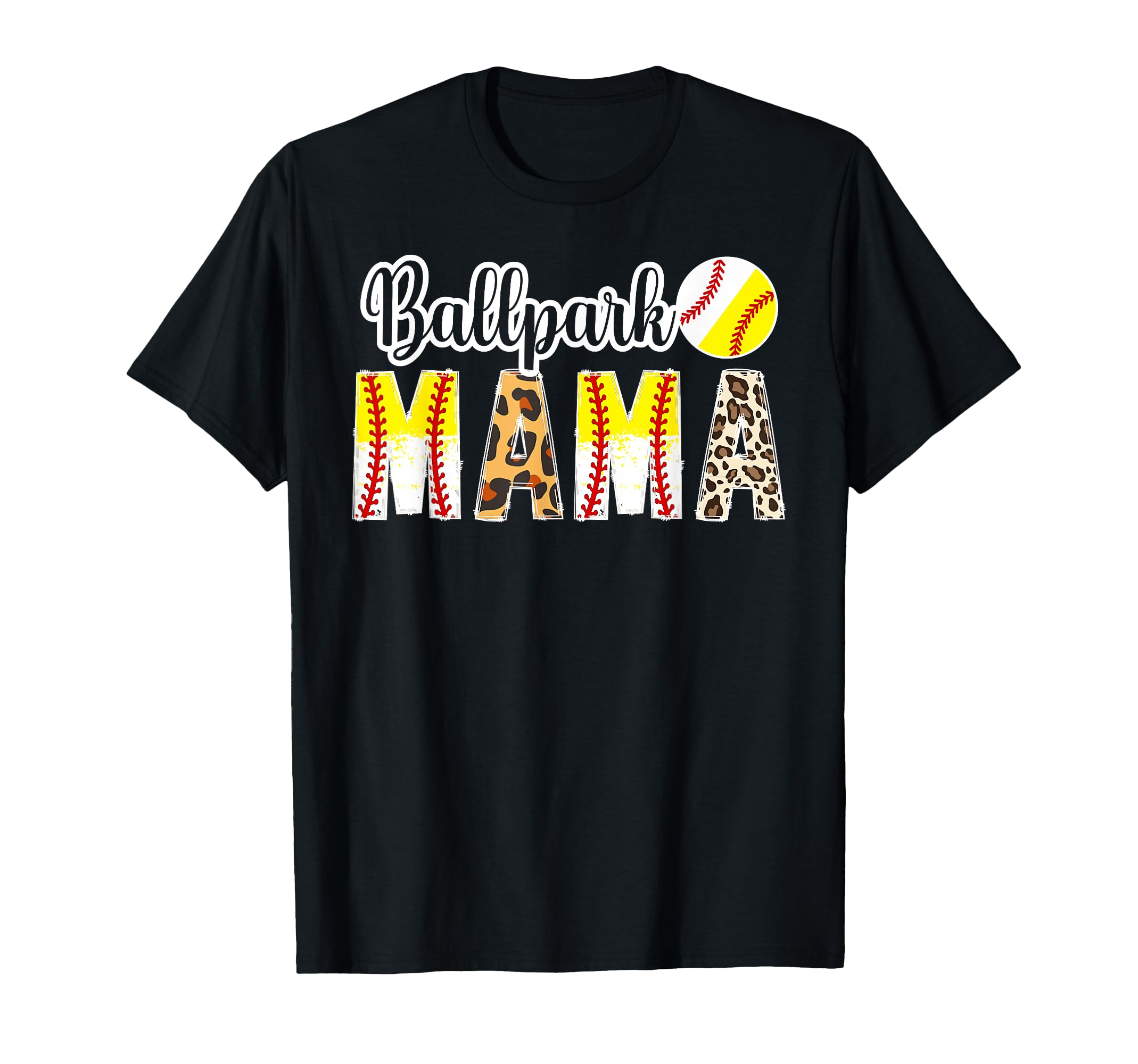 Ballpark Mama Softball Baseball Mom T-Shirt - Novelty Apparel for Adults - T-Shirt, Sweatshirt, Hoodie