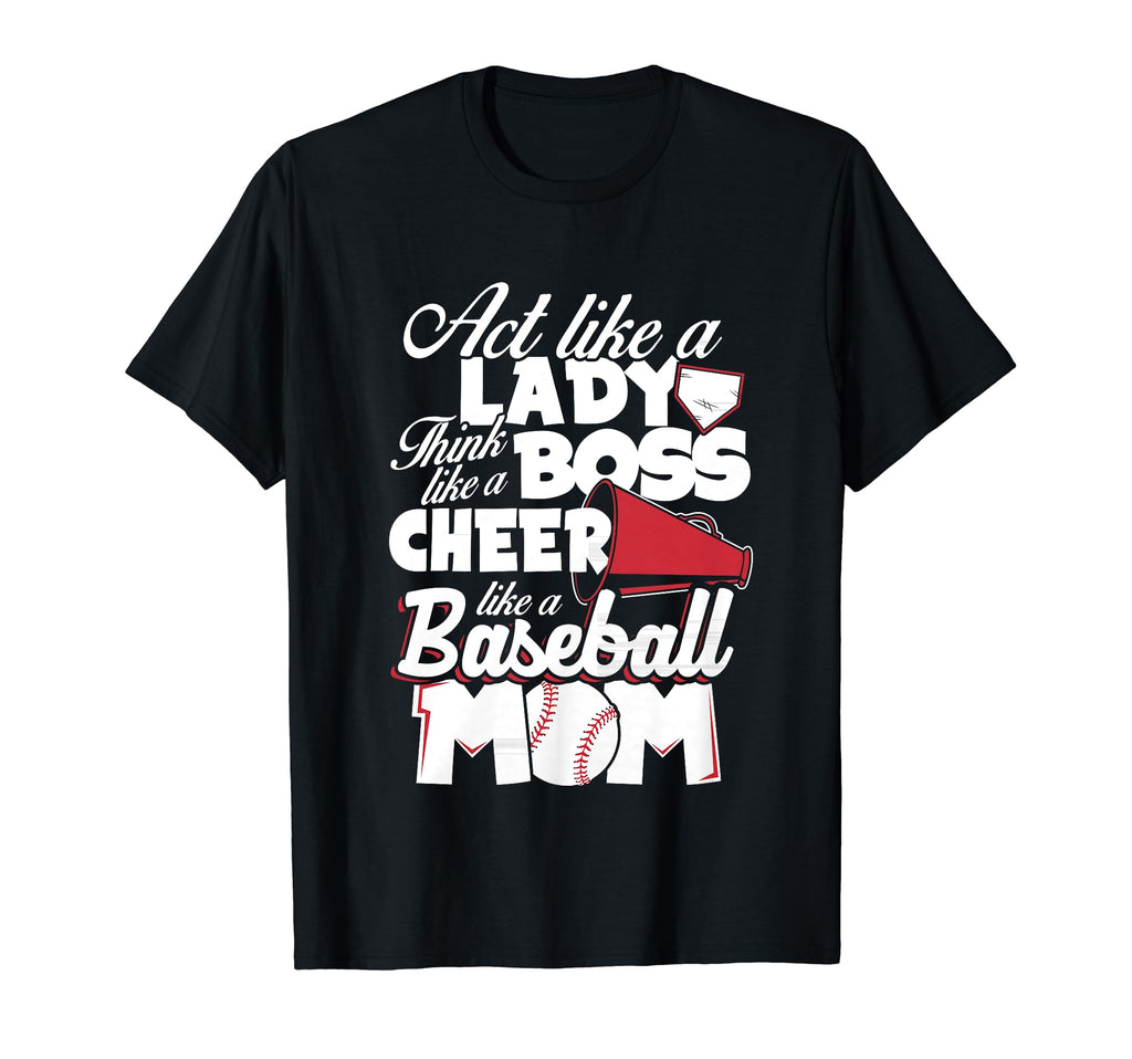 Funny Baseball Mom Gift Cheer Like T-Shirt - Minimalist Print Men Women - T-Shirt, Sweatshirt, Hoodie