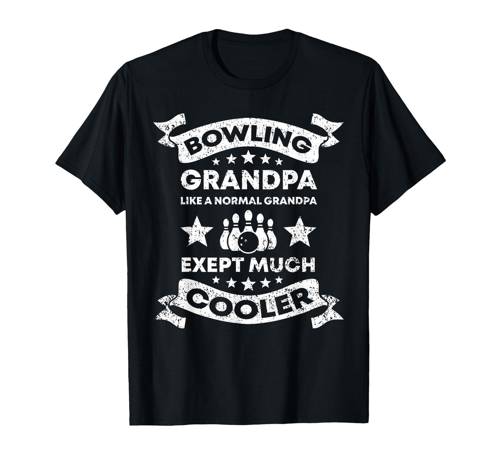 Bowling Grandpa Distressed Bowling T-Shirt - Custom Art Print Unisex - T-Shirt, Sweatshirt, Hoodie