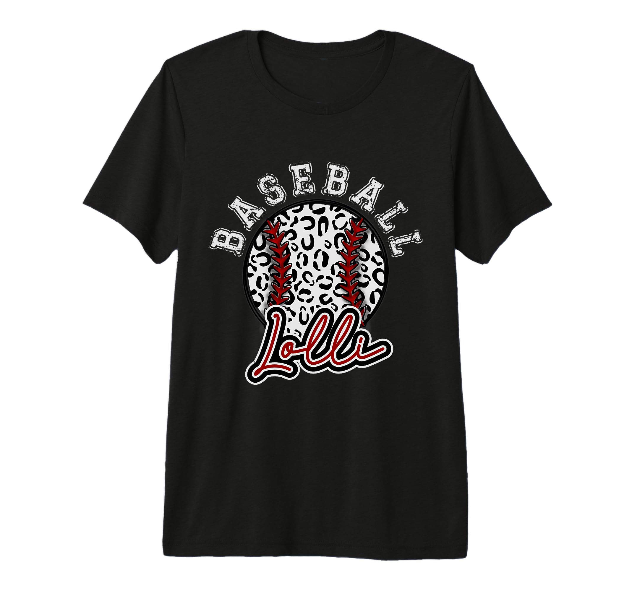 Leopard Cheetah Baseball Lolli Womens T-Shirt - Trendy Graphic Men Women - T-Shirt, Sweatshirt, Hoodie