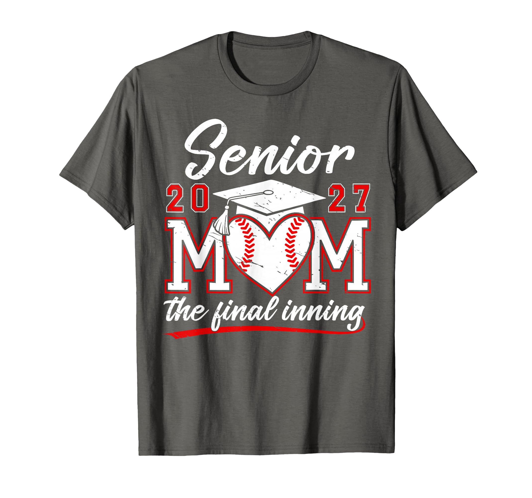 Senior Baseball Mom Class 2027 Final T-Shirt - Minimalist Print for Adults - T-Shirt, Sweatshirt, Hoodie