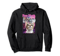 Purrfectly Y2K Cat Galaxy Moon Aesthetic Hoodie - Trendy Graphic Men Women - T-Shirt, Sweatshirt, Hoodie