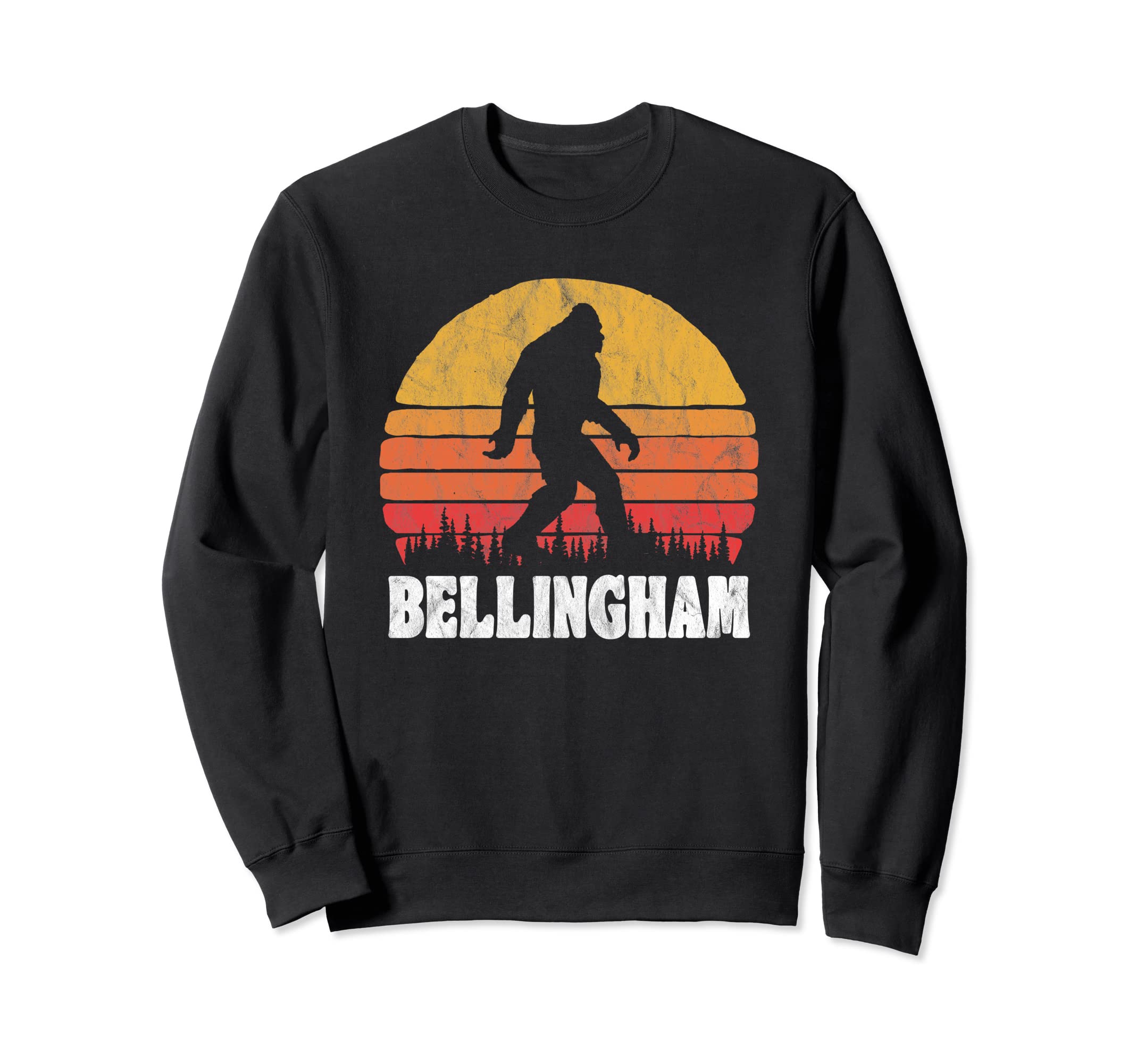 Bellingham Eighties Bigoot Sunset Sweatshirt - Minimalist Print for Adults - T-Shirt, Sweatshirt, Hoodie