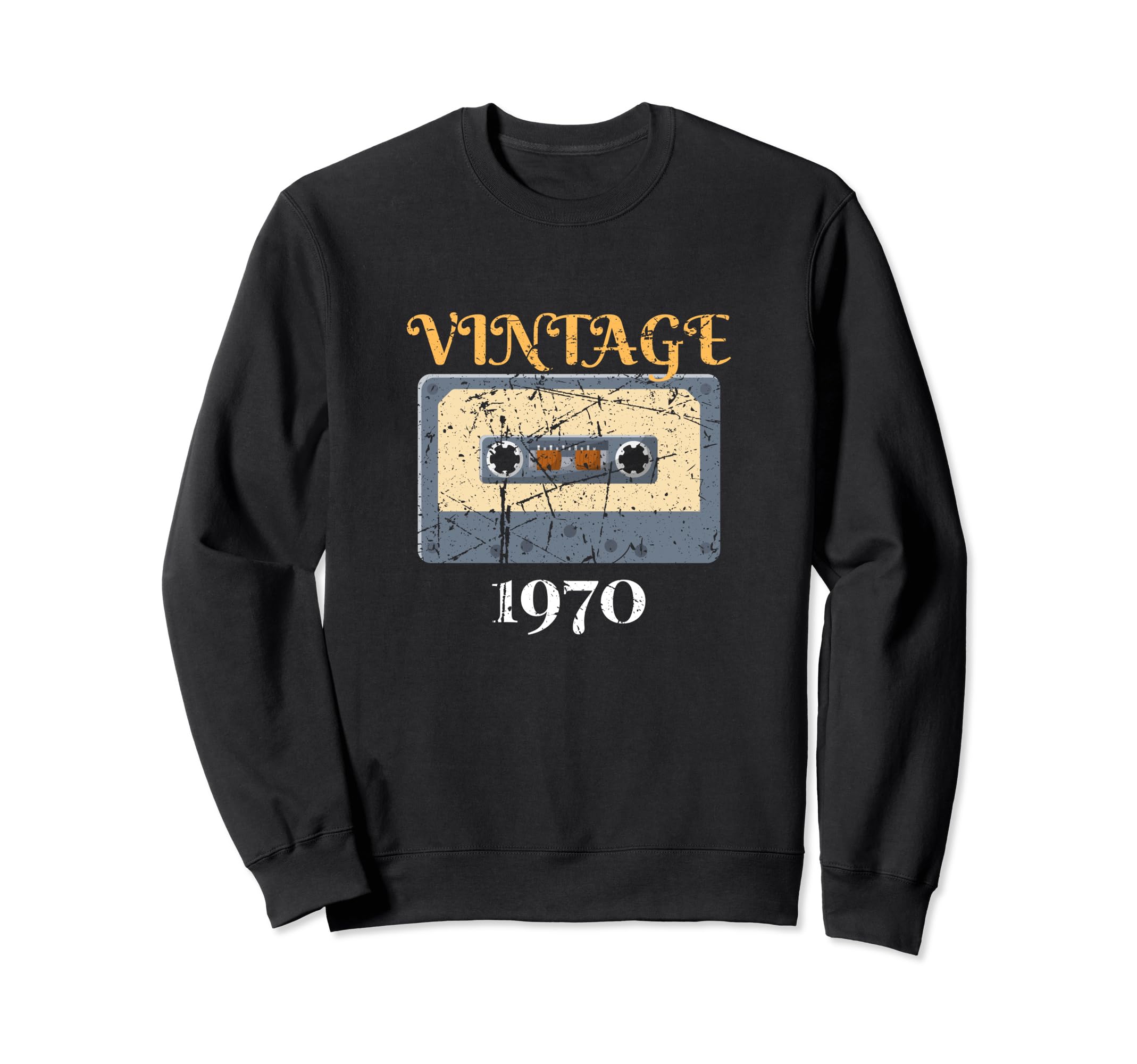 1970 Cassette Tape Music Lover Sweatshirt - Minimalist Print Unisex - T-Shirt, Sweatshirt, Hoodie