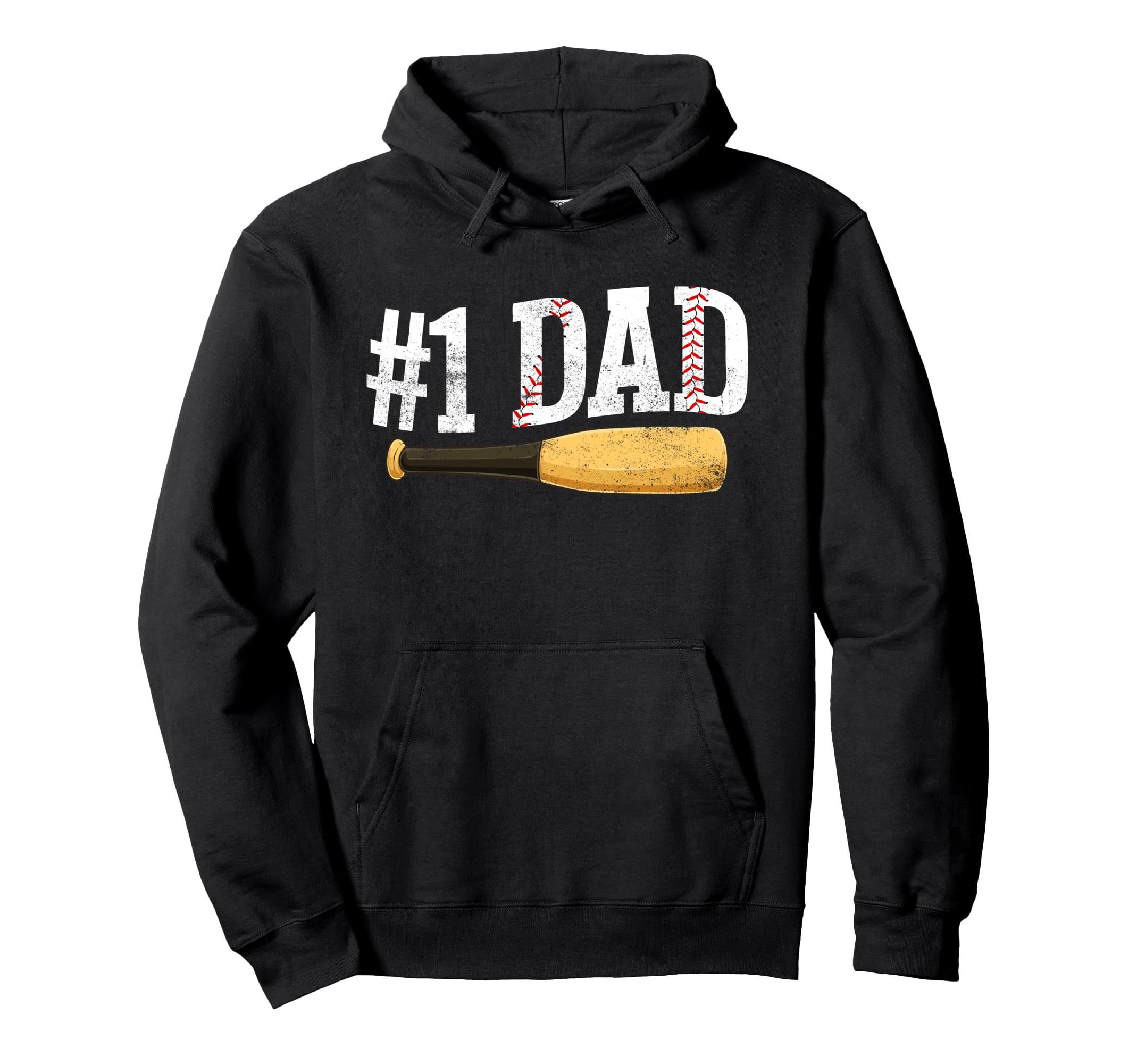 Baseball Player Dad Papa Number One Baseball Hoodie - Graphic Print Unisex - T-Shirt, Sweatshirt, Hoodie