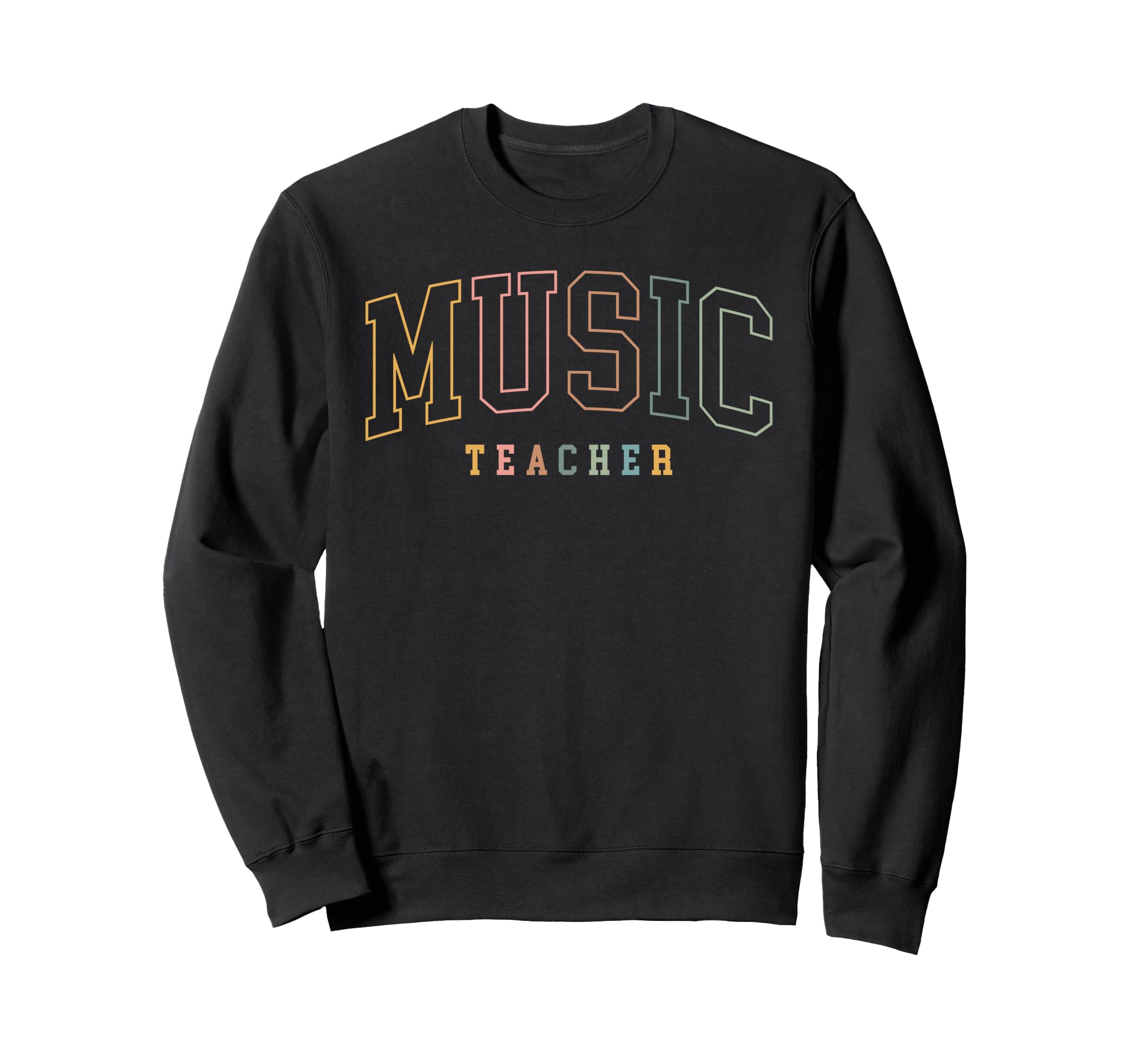 Music Teacher Boho Colors Sweatshirt - Minimalist Print for Adults - T-Shirt, Sweatshirt, Hoodie