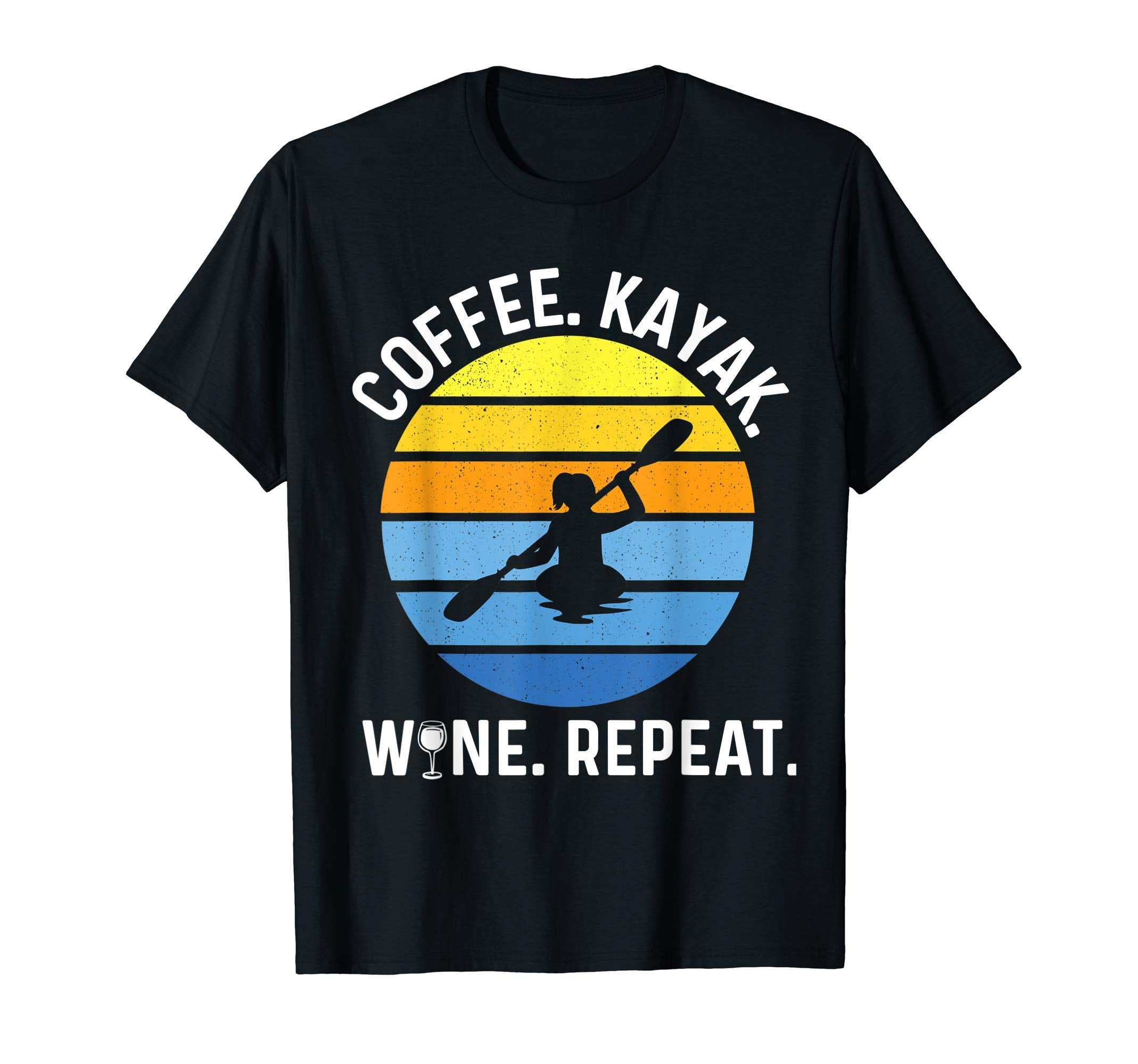 Sunset Kayaking Gear Coffee Kayak T-Shirt - Casual Everyday Wear Unisex - T-Shirt, Sweatshirt, Hoodie