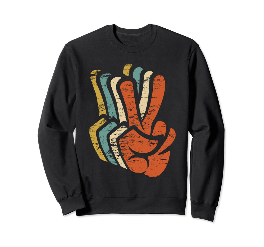 Peace Love 60S 70S Hippie Inspired Sweatshirt - Trendy Graphic for Adults - T-Shirt, Sweatshirt, Hoodie