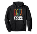 Eighth Grade Rocks Teacher Rockstar Hoodie - Minimalist Print Men Women - T-Shirt, Sweatshirt, Hoodie