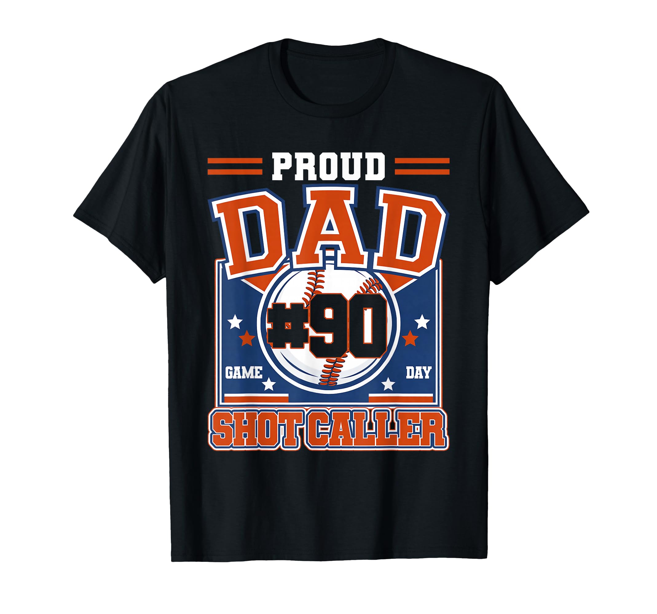 Proud Dad Baseball Player Number 90 T-Shirt - Unique Graphic for Adults - T-Shirt, Sweatshirt, Hoodie