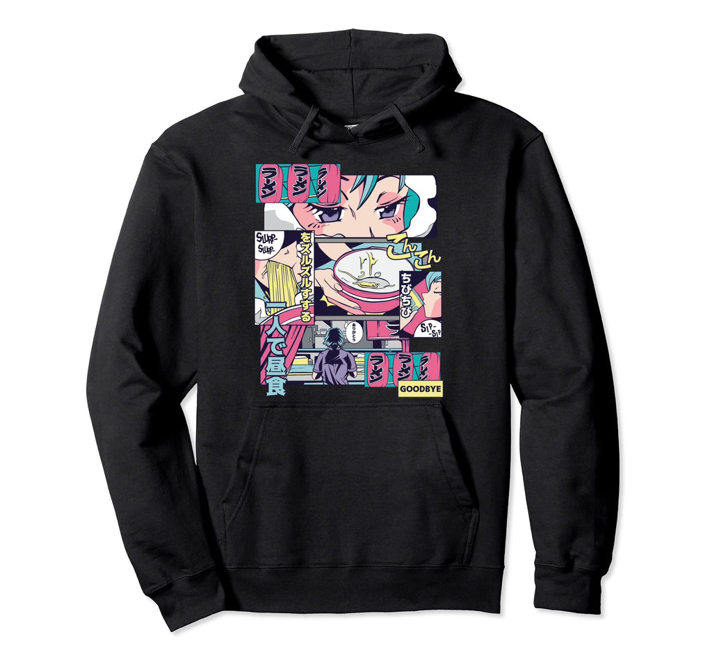 Ramen Japanese Vaporwave 90S Aesthetic Gift Hoodie - Graphic Print Unisex - T-Shirt, Sweatshirt, Hoodie