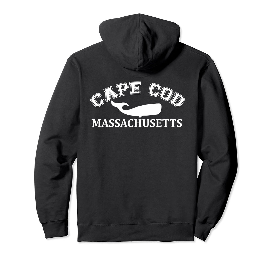 Cape Cod Massachusetts Whale Silhouette Hoodie - Aesthetic Graphic Unisex - T-Shirt, Sweatshirt, Hoodie
