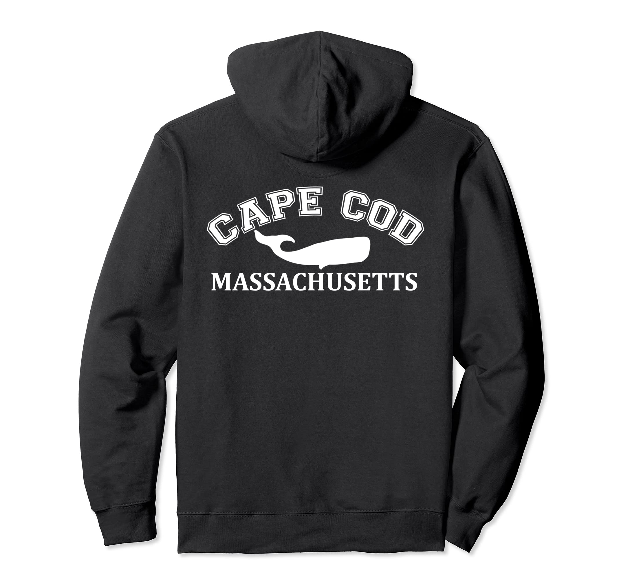 Cape Cod Massachusetts Whale Silhouette Hoodie - Aesthetic Graphic Unisex - T-Shirt, Sweatshirt, Hoodie