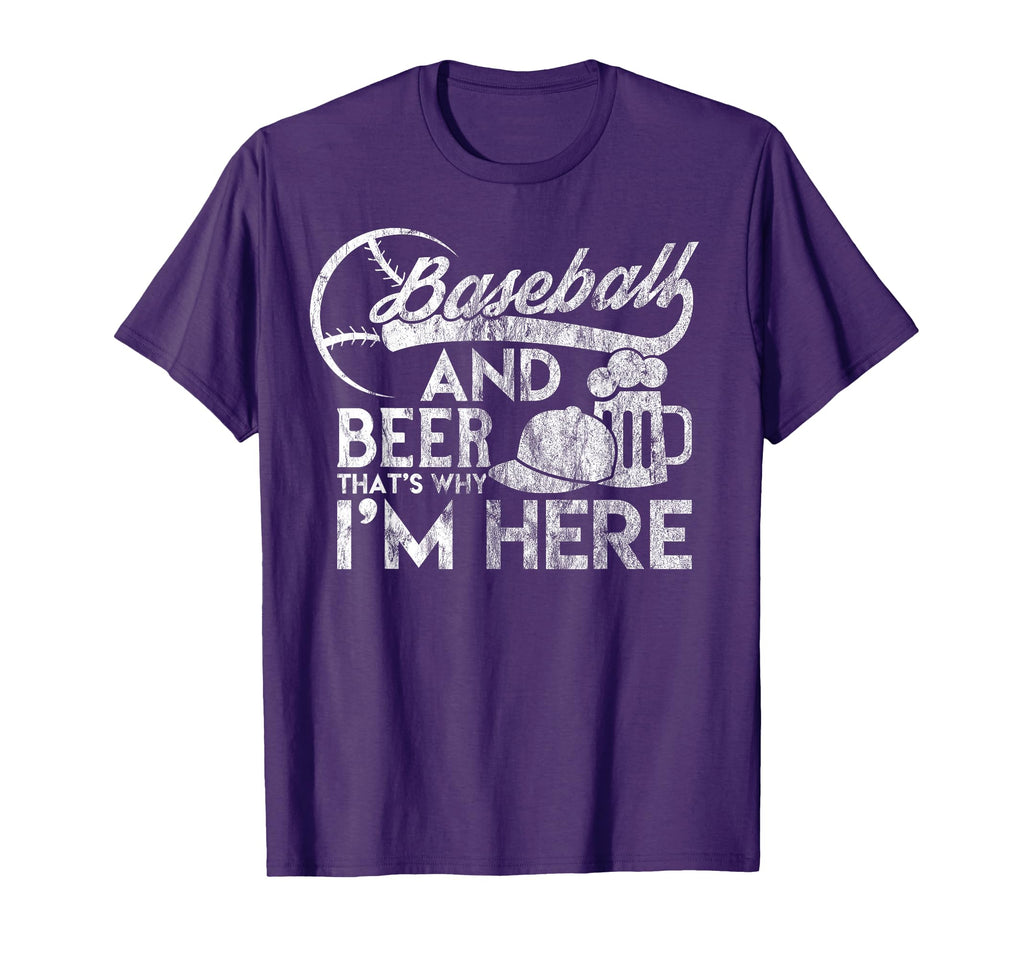 Funny Baseball And Beer Thats Why T-Shirt - Aesthetic Graphic for Adults - T-Shirt, Sweatshirt, Hoodie