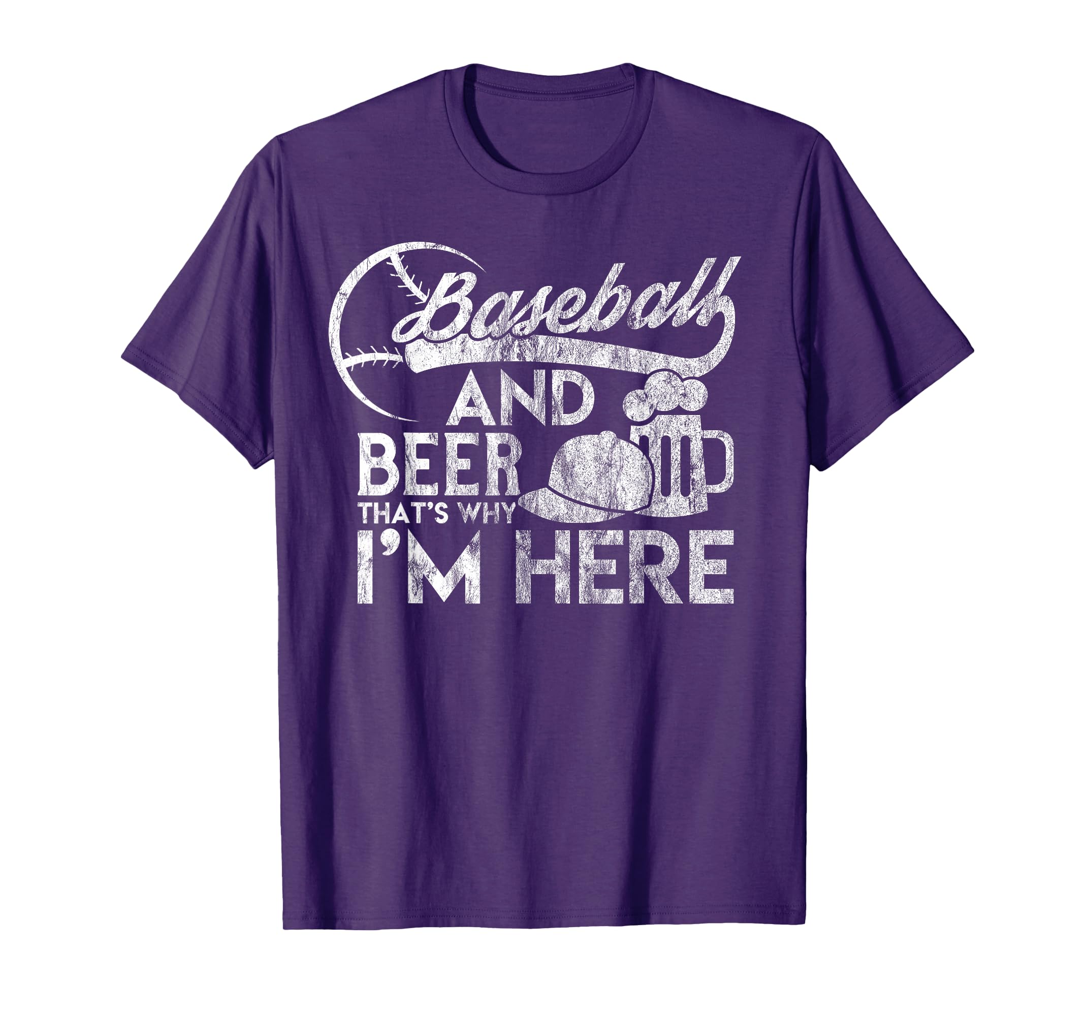 Funny Baseball And Beer Thats Why T-Shirt - Aesthetic Graphic for Adults - T-Shirt, Sweatshirt, Hoodie