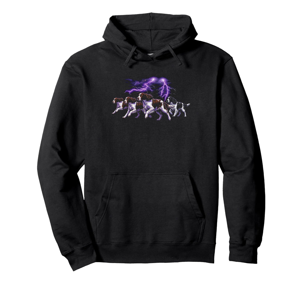 English Springer Spaniel 90S Dog Hoodie - Custom Art Print for Adults - T-Shirt, Sweatshirt, Hoodie