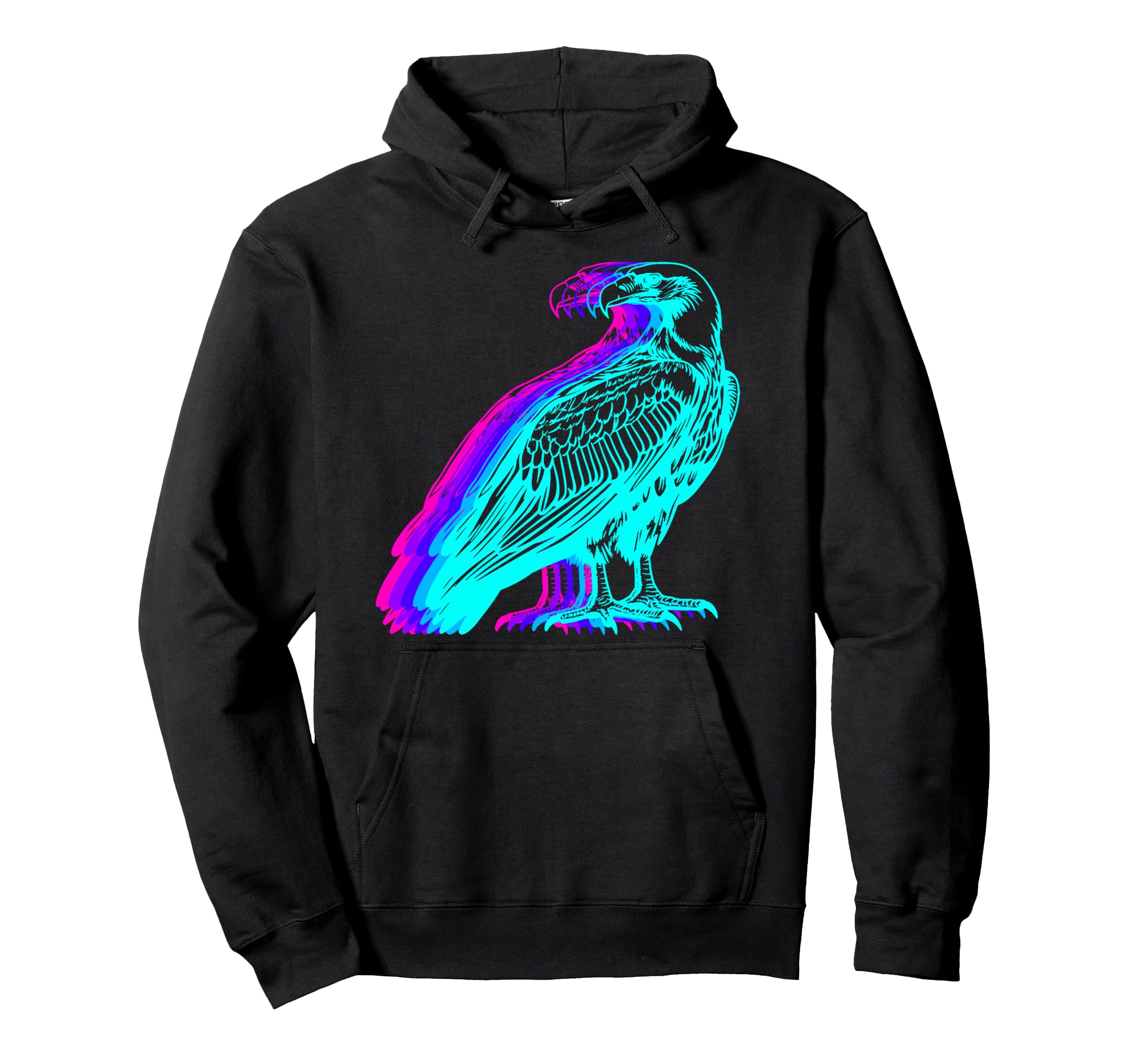 Vulture Bird Vaporwave Hoodie - Minimalist Print Unisex - T-Shirt, Sweatshirt, Hoodie
