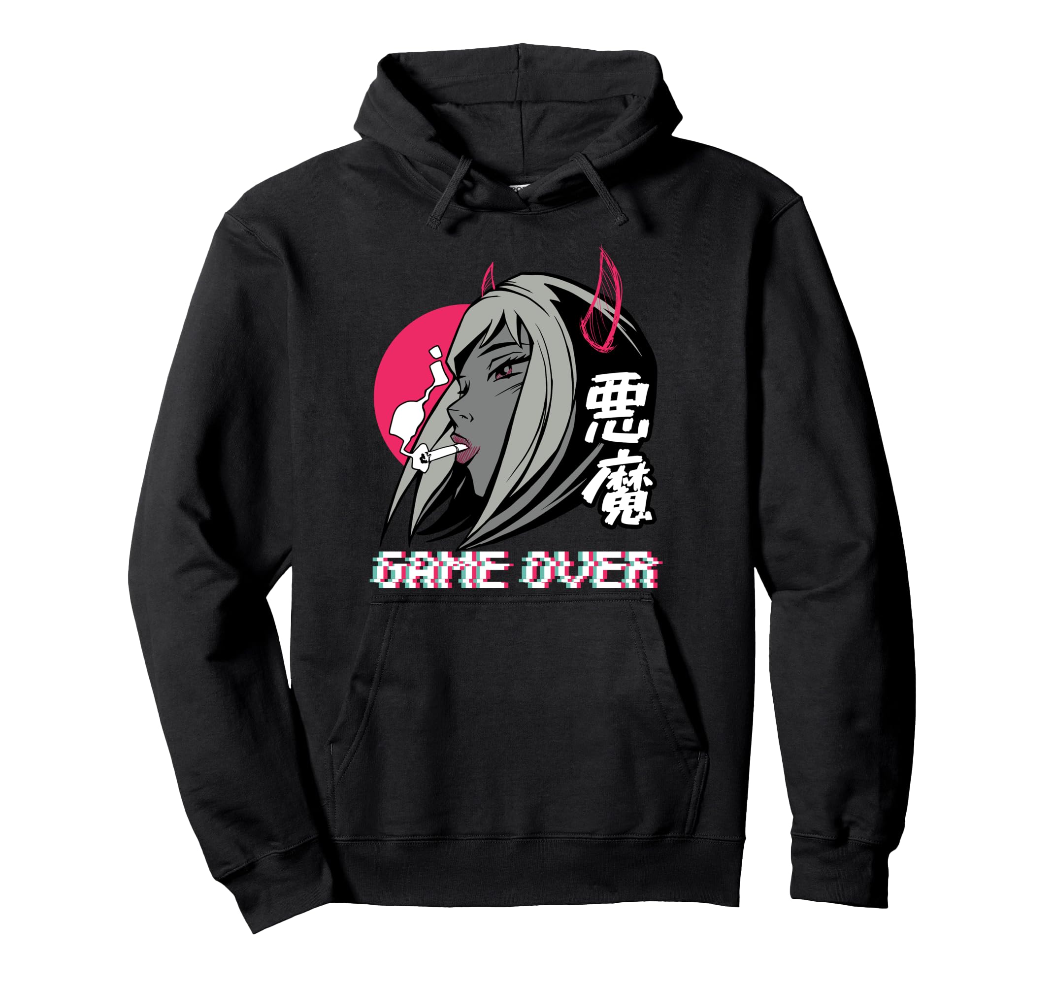 Japanese Vaporwave Sad Anime Aesthetic Hoodie - Graphic Print Men Women - T-Shirt, Sweatshirt, Hoodie