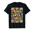 60S 70S Hippie Flautist Flutist Peace T-Shirt - Graphic Print for Adults - T-Shirt, Sweatshirt, Hoodie