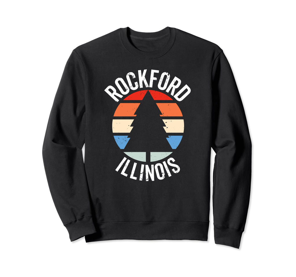 Rockford Illinois Il 80S 70S Sweatshirt - Minimalist Print Men Women - T-Shirt, Sweatshirt, Hoodie