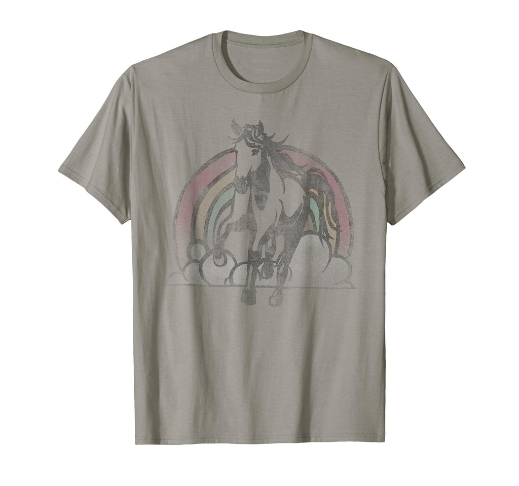 Rainbow Horse Faded T-Shirt - Aesthetic Graphic for Adults - T-Shirt, Sweatshirt, Hoodie