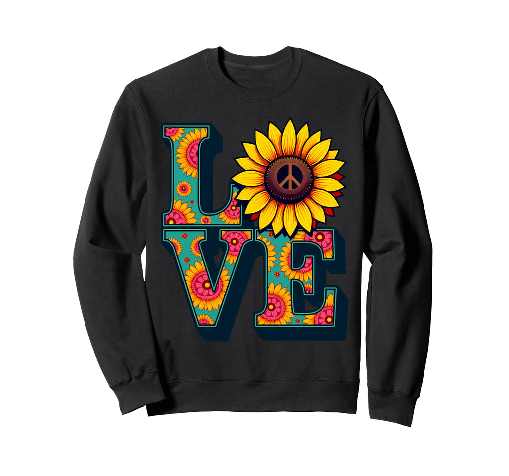 60S 70S Flower Power Hippy Groovy Sweatshirt - Custom Art Print Unisex - T-Shirt, Sweatshirt, Hoodie