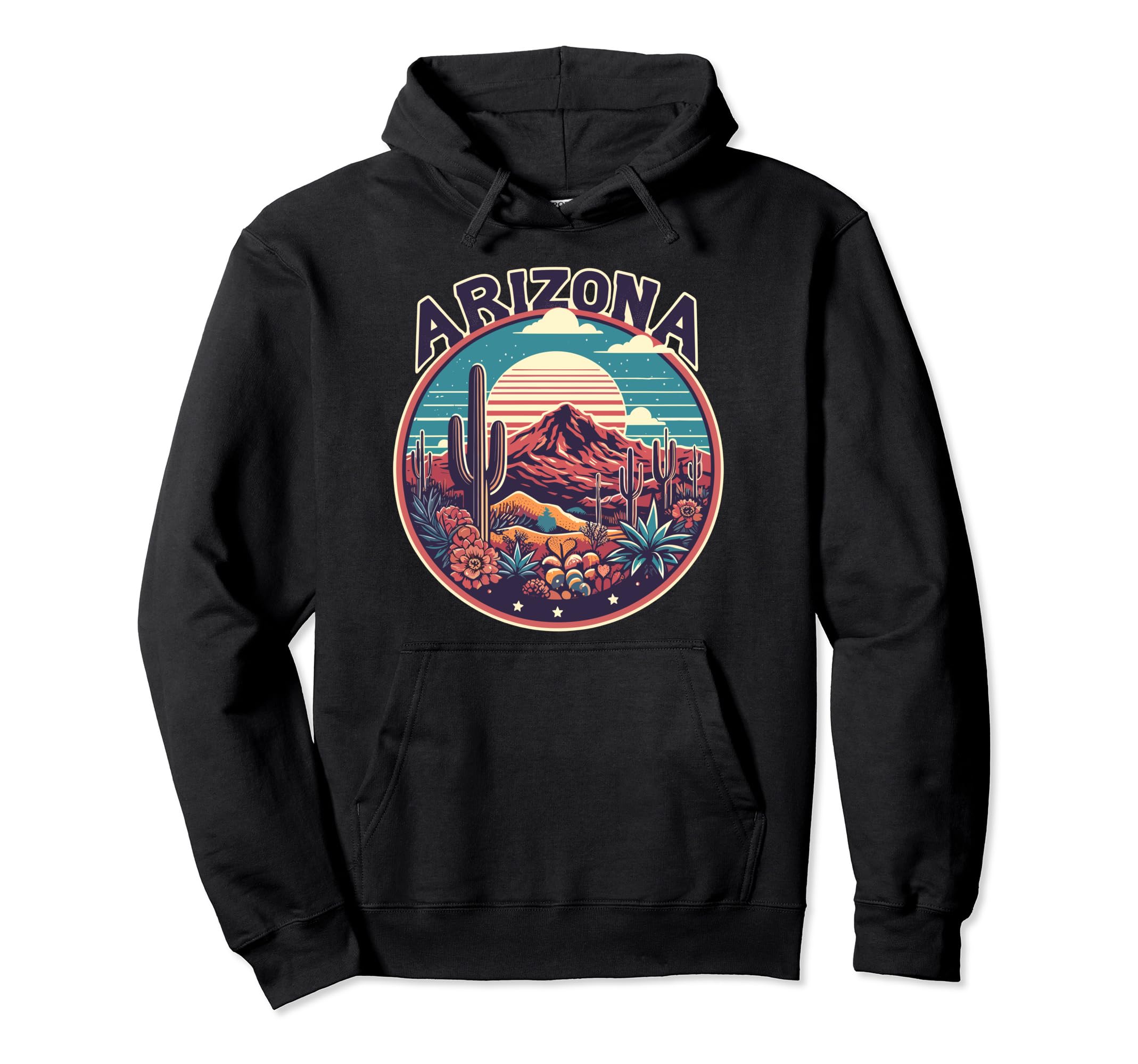 Arizona Sonoran Desert Boho Hoodie - Aesthetic Graphic for Adults - T-Shirt, Sweatshirt, Hoodie