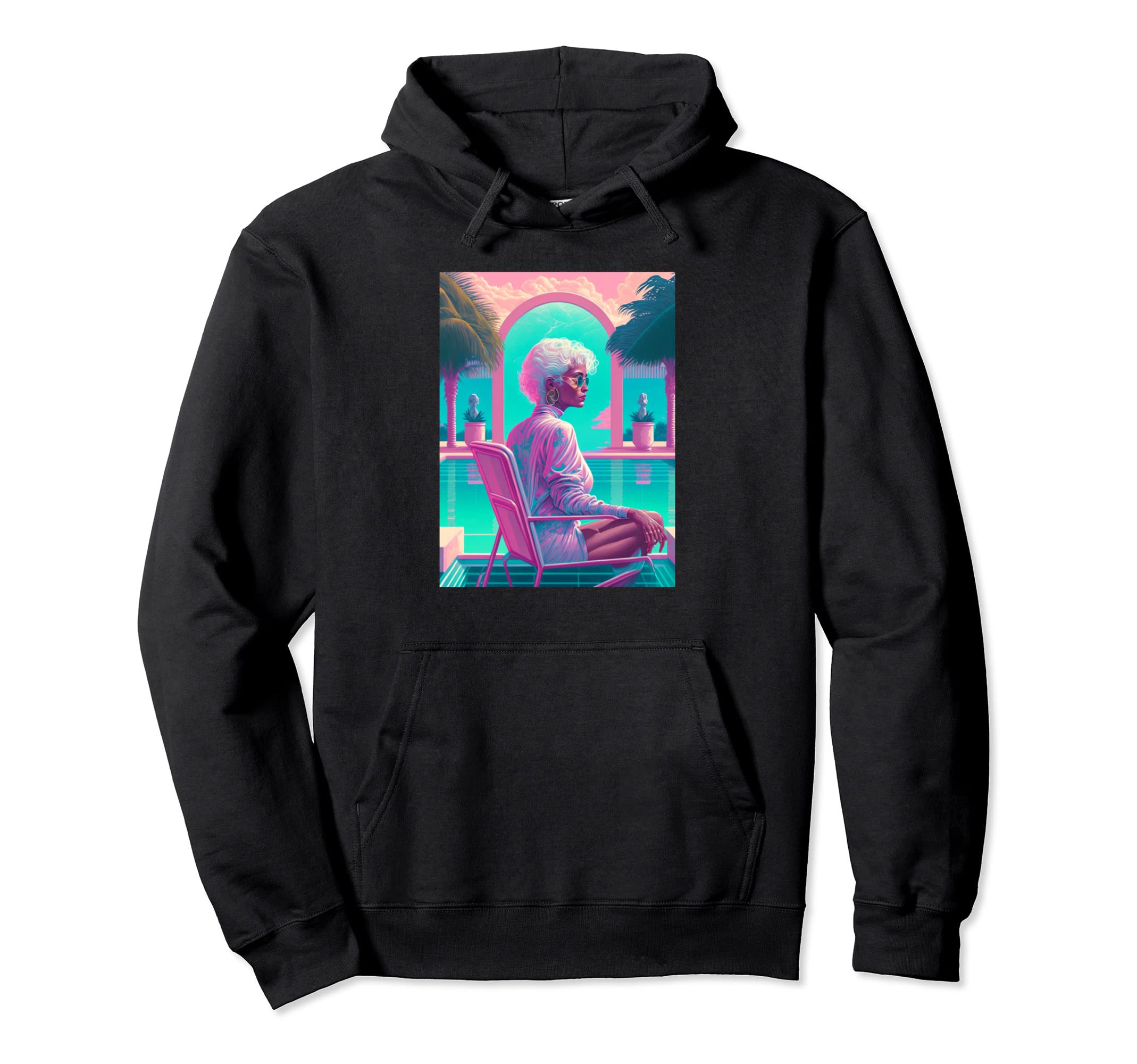 Vaporwave Aesthetic Trippy Vapor Wave Hoodie - Unique Graphic for Adults - T-Shirt, Sweatshirt, Hoodie