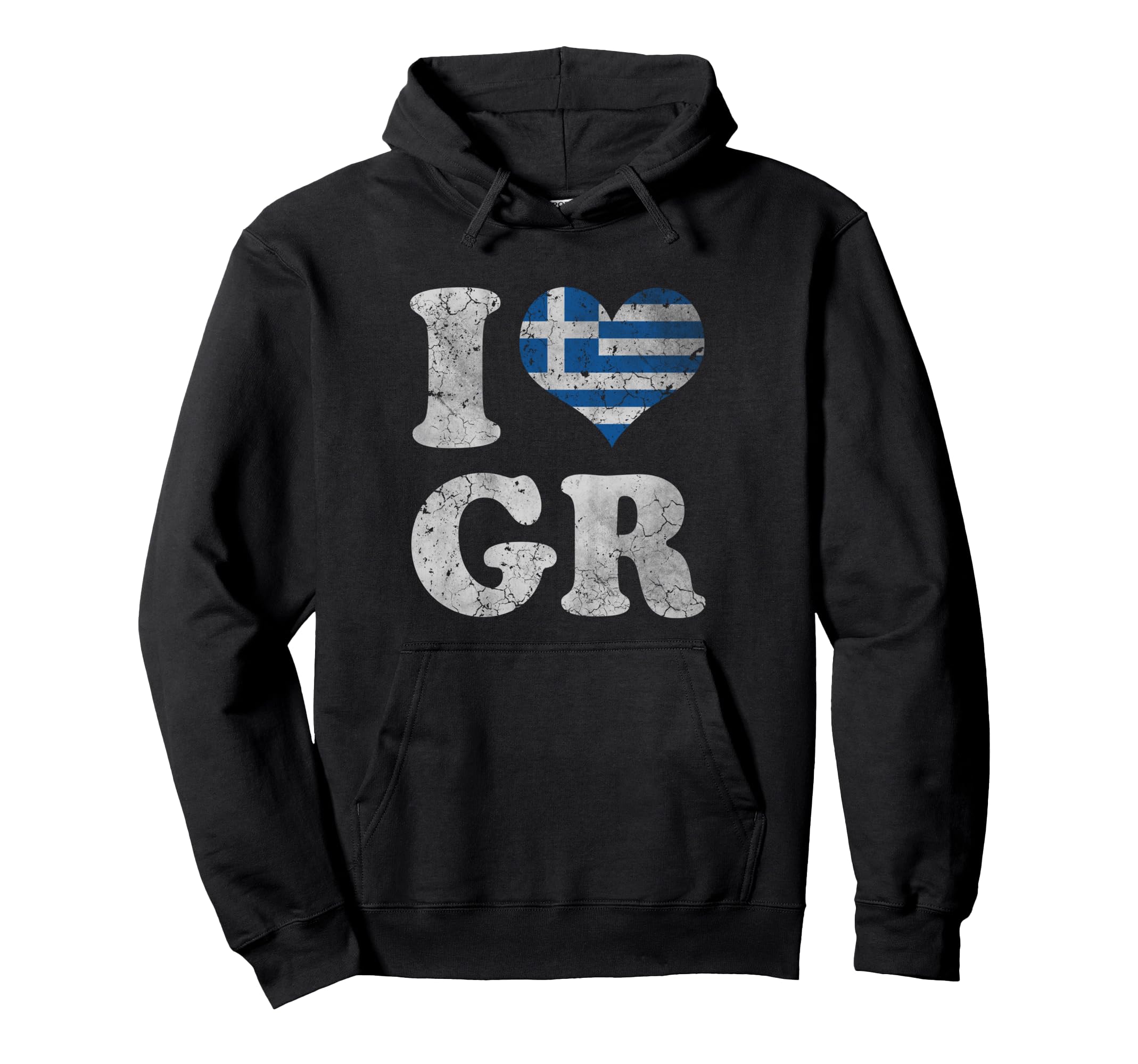 Greece Greek Flag Heart Home Love Hoodie - Fun Novelty Design Unisex - T-Shirt, Sweatshirt, Hoodie