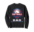 Funny Softball Dad Like Baseball Dad Sweatshirt - Graphic Print Men Women - T-Shirt, Sweatshirt, Hoodie