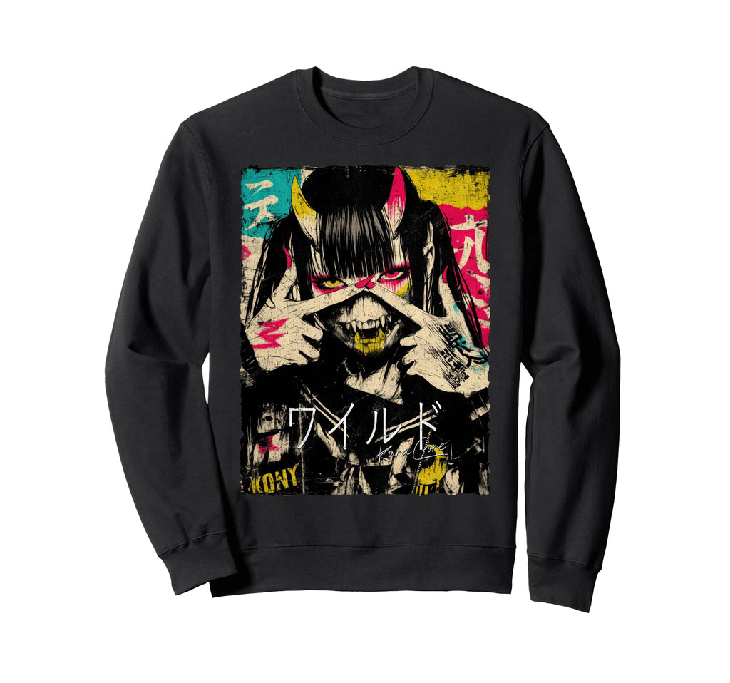 Japan Streetwear Cyberpunk Y2K Hip Sweatshirt - Trendy Graphic Men Women - T-Shirt, Sweatshirt, Hoodie