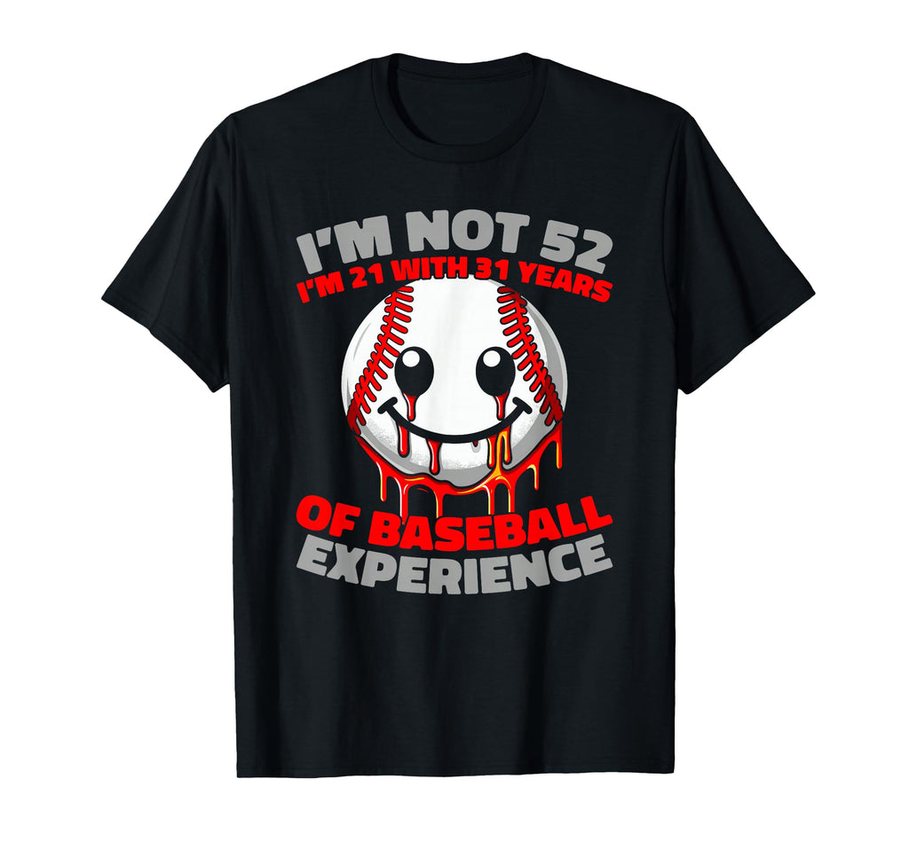 52Th Birthday Baseballer Baseball Team T-Shirt - Trendy Graphic Men Women - T-Shirt, Sweatshirt, Hoodie