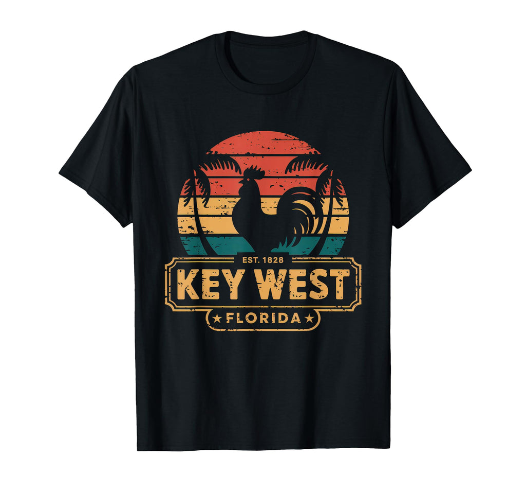 Key West Florida Rooster Vaction T-Shirt - Custom Art Print for Adults - T-Shirt, Sweatshirt, Hoodie