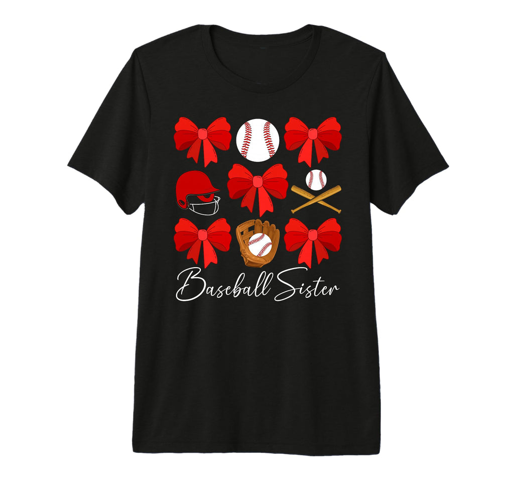 Baseball Sister Coquette Sister Baseball T-Shirt - Graphic Print Unisex - T-Shirt, Sweatshirt, Hoodie