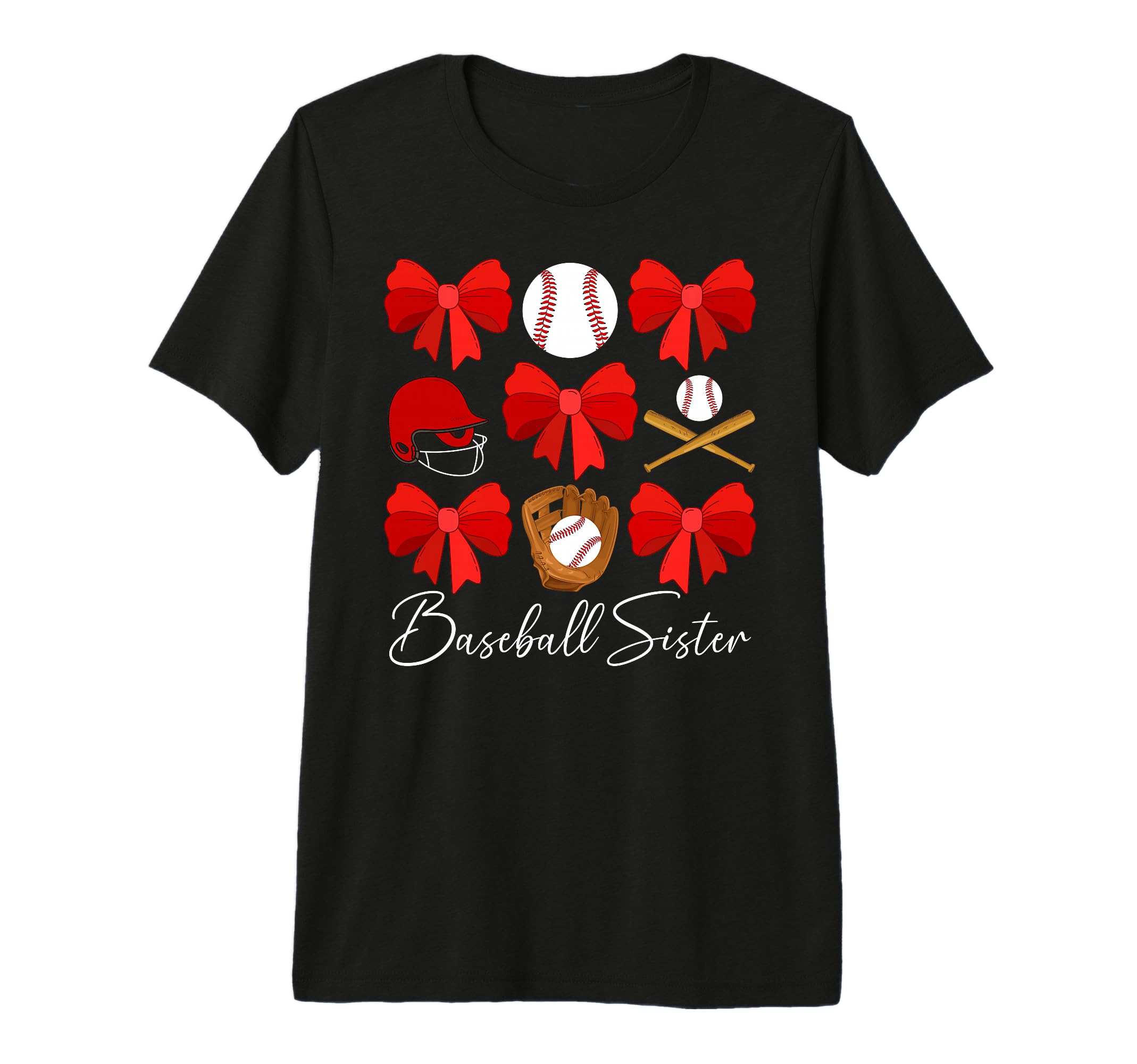 Baseball Sister Coquette Sister Baseball T-Shirt - Graphic Print Unisex - T-Shirt, Sweatshirt, Hoodie