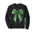 Trendy Y2K Girly Green Bow Sweatshirt - Streetwear Style for Adults - T-Shirt, Sweatshirt, Hoodie