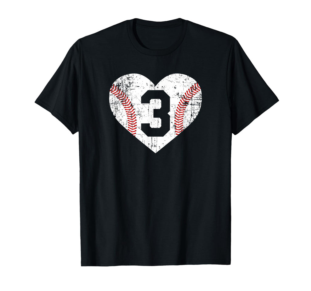 Baseball 3 Jersey Number T-Shirt - Minimalist Print Men Women - T-Shirt, Sweatshirt, Hoodie
