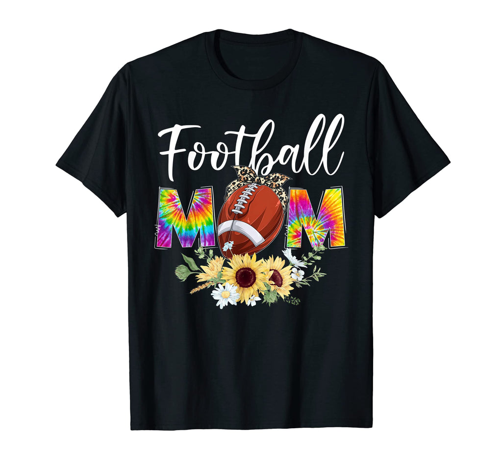 Leopard Tie Dye Football Mom Life Game T-Shirt - Fun Novelty Design Unisex - T-Shirt, Sweatshirt, Hoodie