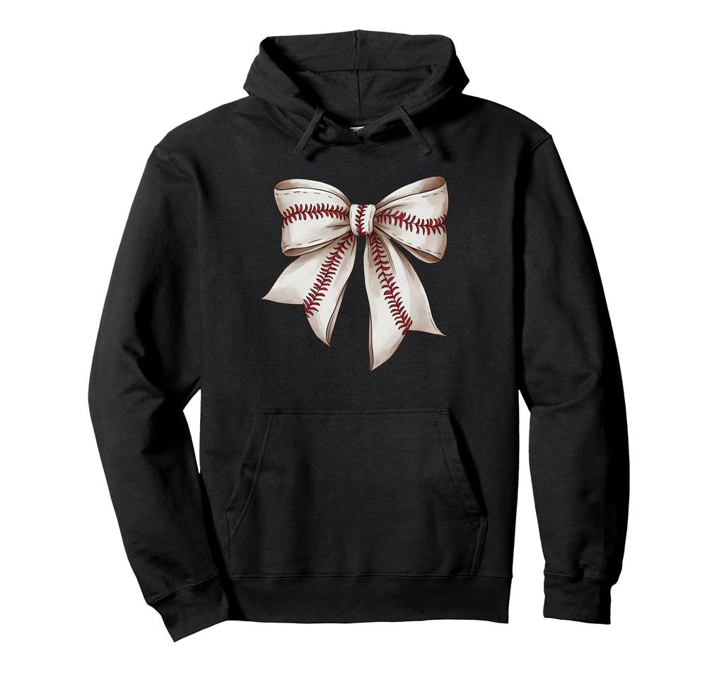 Baseball Coquette Bow Baseball Mom Mama Hoodie - Trendy Graphic Unisex - T-Shirt, Sweatshirt, Hoodie