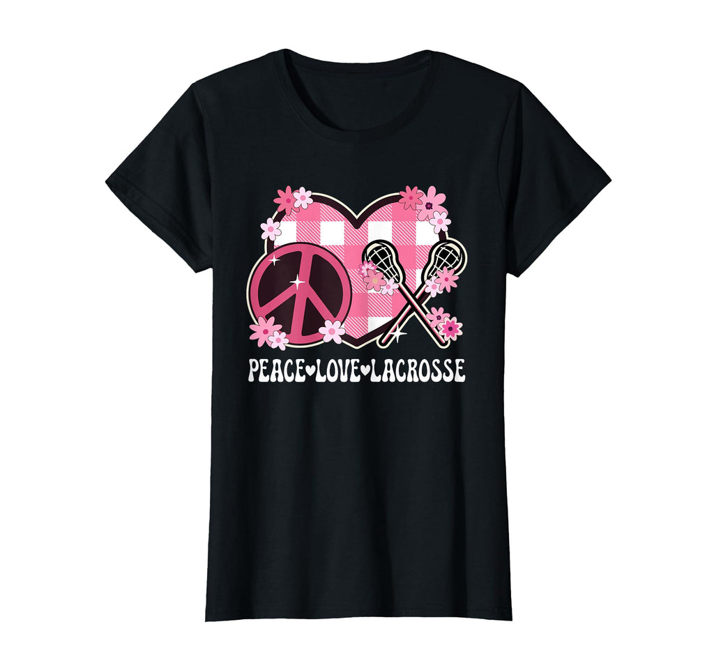 Peace Love Lacrosse Lover Outfit T-Shirt - Custom Art Print for Adults - T-Shirt, Sweatshirt, Hoodie
