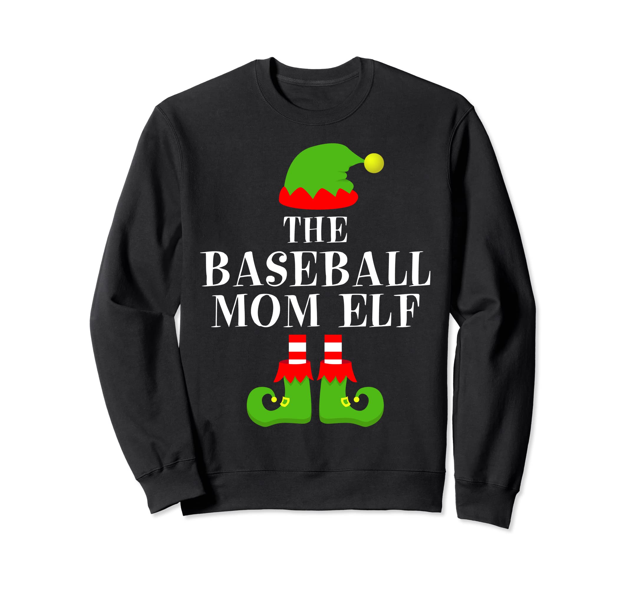 Baseball Mom Elf Family Matching Sweatshirt - Minimalist Print Unisex - T-Shirt, Sweatshirt, Hoodie