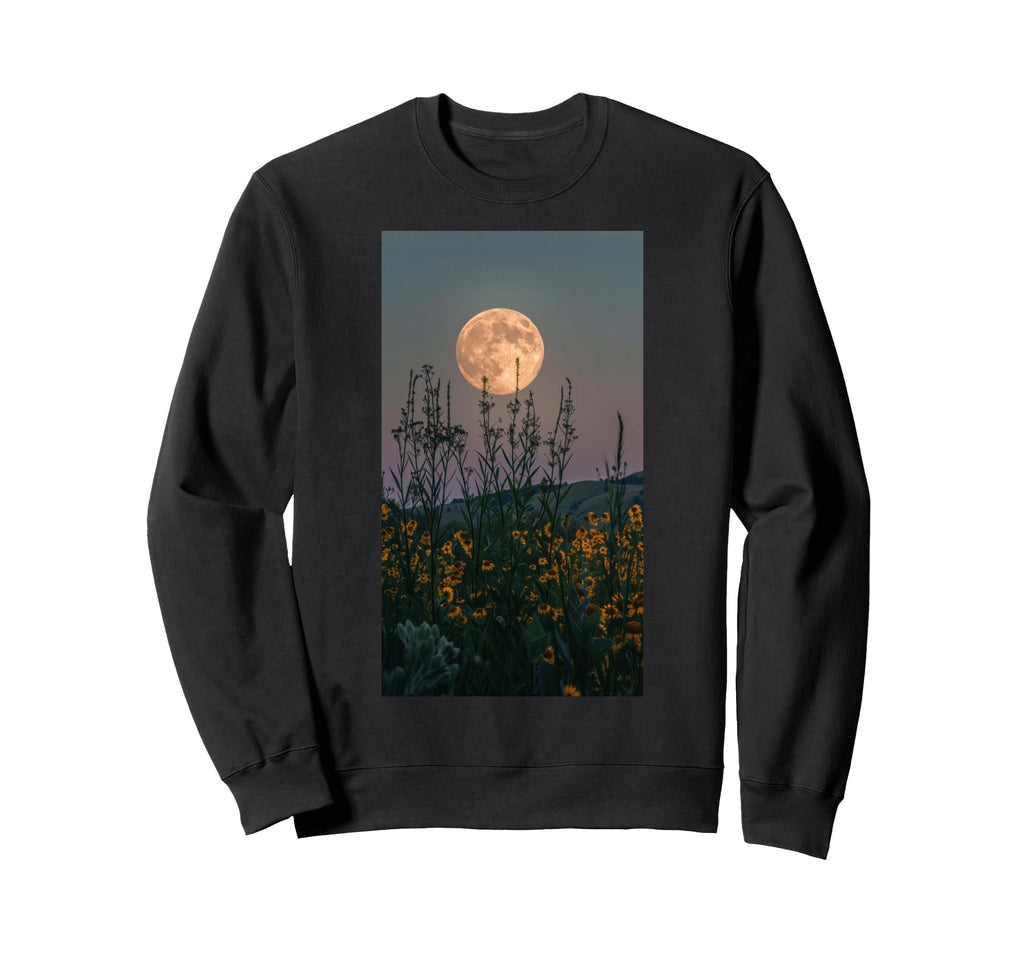 Romantic Boho Moon Moon Nature Night Sweatshirt - Unique Graphic Unisex - T-Shirt, Sweatshirt, Hoodie