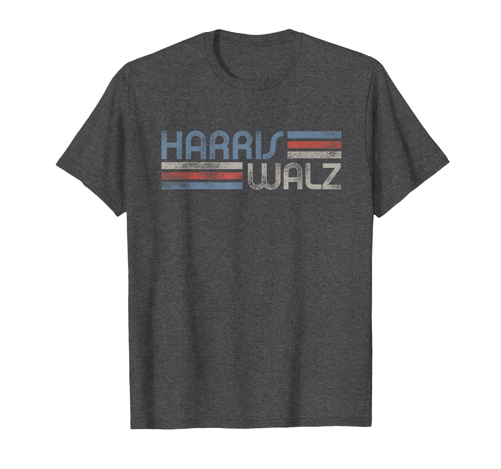 Harris Walz 2024 Faded Stripes T-Shirt - Aesthetic Graphic Men Women - T-Shirt, Sweatshirt, Hoodie